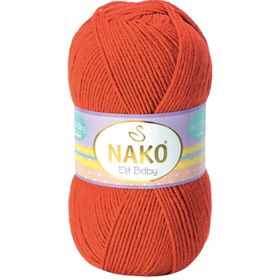 Nako 10701 Mercan Taşı 1 Adet Elite Baby El Örgü İpi Tüylenmeyen Bebek Yünü