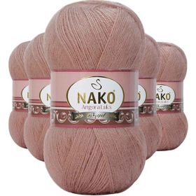 Nako 11054 Bronz 5 Adet Angora Lüks El Örgü İpi