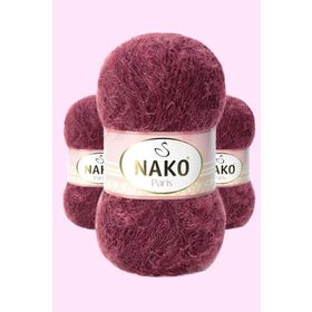 Nako 11273 Bordo Paris 3 Adet El Örgü İpi Yünü