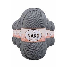 Nako 11537 5 Adet 100 gr Pastel Yeşil Süper İnci El Örgü İpi