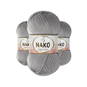 Nako 11538 Gri 100 grSüper İnci El Örgü İpi