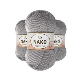 Nako 11538 Gri 100 grSüper İnci El Örgü İpi