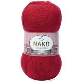 Nako 1175 Angora Koyu Kırmızı Lüks El Örgü İpi