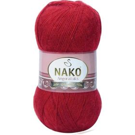 Nako 1175 Angora Koyu Kırmızı Lüks El Örgü İpi