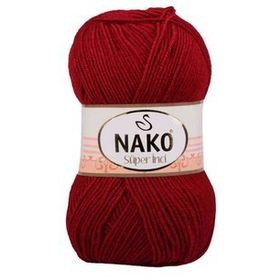 Nako 1175 Koyu Kırmızı Süper İnci 100 gr El Örgü İpi