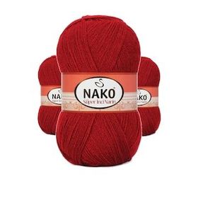 Nako 1175 Koyu Kırmızı Süper İnci 100 gr El Örgü İpi