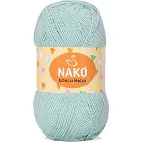 Nako 13281 Su Yeşili Calico Bebe Pamuklu Bebek ve Battaniye Örgü İpi