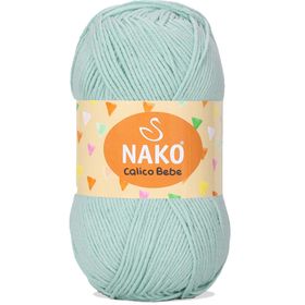 Nako 13281 Su Yeşili Calico Bebe Pamuklu Bebek ve Battaniye Örgü İpi