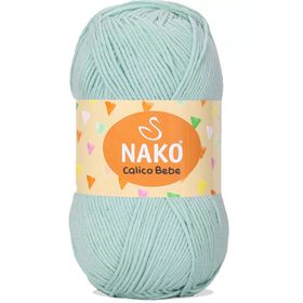Nako 13281 Su Yeşili Calico Bebe Pamuklu Bebek ve Battaniye Örgü İpi