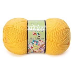 Nako 184 Sarı 100 gr Lüks Minnoş El Örgü İpi