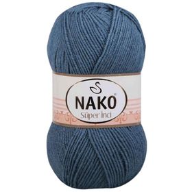 Nako 185 Fırtına Mavi 100 gr Süper İnci El Örgü İpi