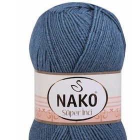 Nako 185 Fırtına Mavi 100 gr Süper İnci El Örgü İpi