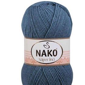 Nako 185 Fırtına Mavi 100 gr Süper İnci El Örgü İpi
