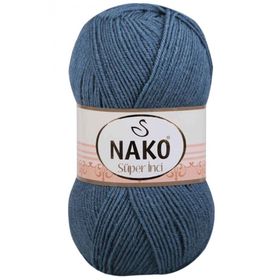 Nako 185 Fırtına Mavi 100 gr Süper İnci El Örgü İpi