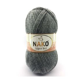 Nako 194 5 Adet 100 gr Gri Melanj Süper İnci El Örgü İpi