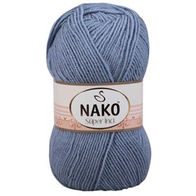Nako 1986 Kot Mavi 100 gr Süper İnci El Örgü İpi
