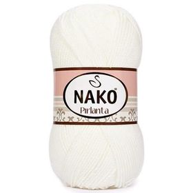 Nako 208 Beyaz 100 gr Pırlanta El Örgü İpi