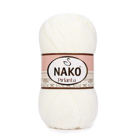 Nako 208 Beyaz 100 gr Pırlanta El Örgü İpi