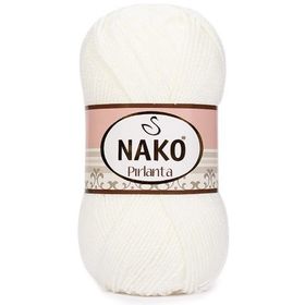 Nako 208 Beyaz 100 gr Pırlanta El Örgü İpi