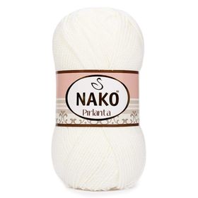Nako 208 Beyaz 100 gr Pırlanta El Örgü İpi