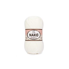 Nako 208 Beyaz 100 gr Pırlanta El Örgü İpi