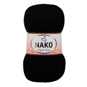 Nako 217 Siyah 100 gr Süper İnci El Örgü İpi