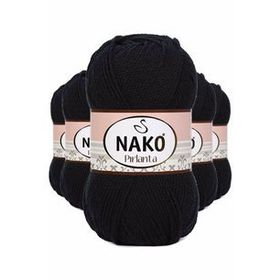 Nako 217 Siyah 5 Adet Pırlanta Amigurumi El Örgü İpi Yünü