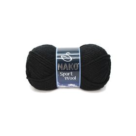 Nako 217 Siyah Sport Wool Örgü İpi Yünü