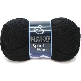 Nako 217 Siyah Sport Wool Örgü İpi Yünü