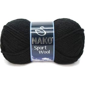 Nako 217 Siyah Sport Wool Örgü İpi Yünü