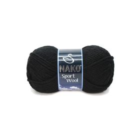 Nako 217 Siyah Sport Wool Örgü İpi Yünü
