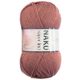 Nako 2248 Süper İnci Marsala Kırmızı 100 gr El Örgü İpi