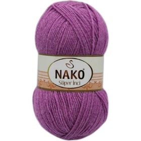 Nako 23315 Süper İnci 100 gr Eflatun El Örgü İpi