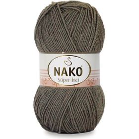 Nako 23859 5 Adet Süper İnci Açık Kahve El Örgü İpi