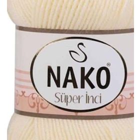 Nako 256 Krem 100 gr Süper İnci El Örgü İpi