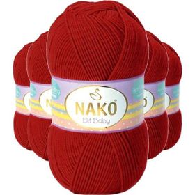 Nako 298 Elite Baby 5 Adet Pul Biber El Örgü İpi Tüylenmeyen Bebek Yünü