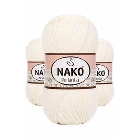 Nako 300 3 Adet Ekru Pırlanta Amigurumi El Örgü İpi Yünü