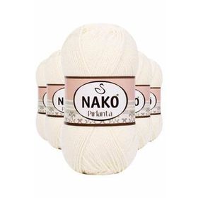 Nako 300 5 Adet Ekru Pırlanta Amigurumi El Örgü İpi Yünü