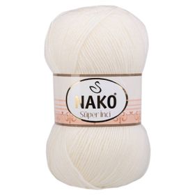 Nako 300 Ekru Süper İnci 100 gr El Örgü İpi