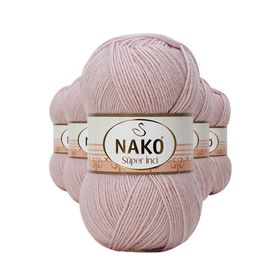 Nako 318 5 Adet 100 gr Gül Goncası Süper İnci El Örgü İpi