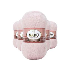 Nako 318 Gül Goncası 5 Adet Angora Lüks El Örgü İpi