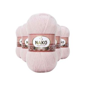 Nako 318 Gül Goncası 5 Adet Angora Lüks El Örgü İpi