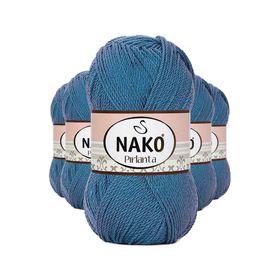 Nako 3409 5 Adet Turkuaz Pırlanta Amigurumi El Örgü İpi Yünü