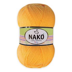 Nako 3639 Koyu Sarı 100 gr Lüks Minnoş El Örgü İpi