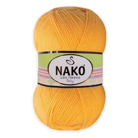 Nako 3639 Koyu Sarı 100 gr Lüks Minnoş El Örgü İpi
