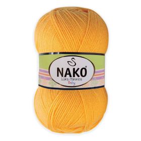 Nako 3639 Koyu Sarı 100 gr Lüks Minnoş El Örgü İpi