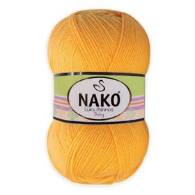Nako 3639 Koyu Sarı 100 gr Lüks Minnoş El Örgü İpi