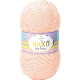 Nako 3701 Soft Şeftali 1 Adet Elite Baby El Örgü İpi Tüylenmeyen Bebek Yünü