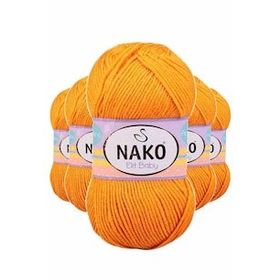 Nako 4038 5 Adet Portakal Kabuğu Elite Baby El Örgü İpi Tüylenmeyen Bebek Yünü