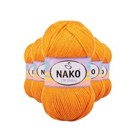 Nako 4038 5 Adet Portakal Kabuğu Elite Baby El Örgü İpi Tüylenmeyen Bebek Yünü